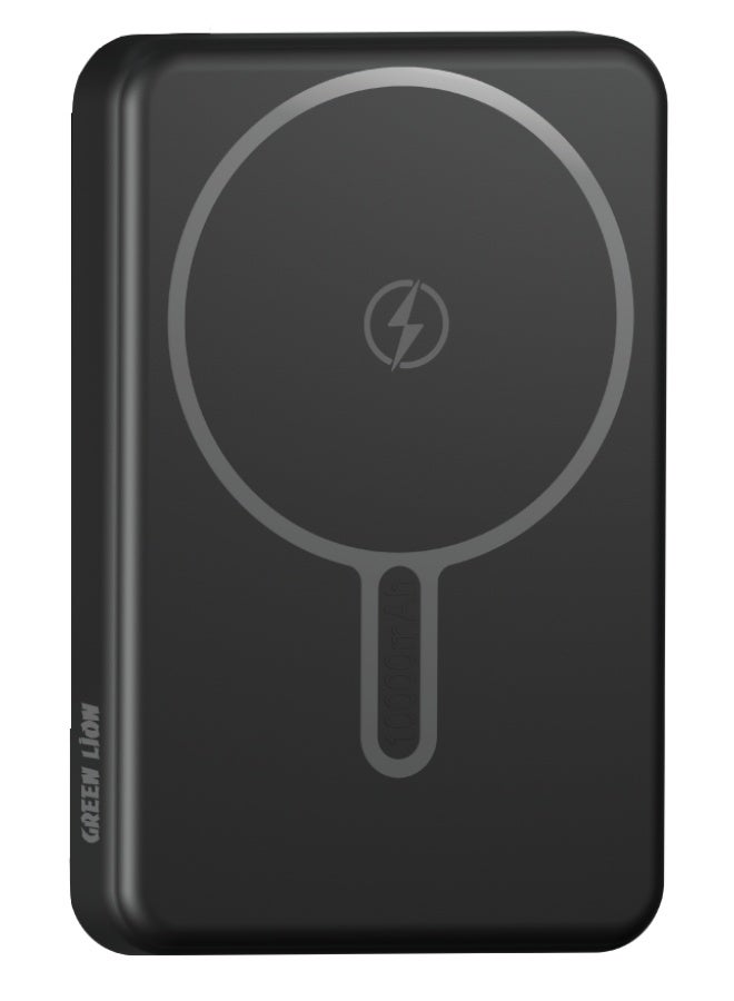 10000mAh Power Bank with MagSafe Compatible, 20W PD Fast Charging, Strong Magnetic Hold, Flight Approved, Built-in Safeguards, Multi-Device Charging, Pocket-Sized Power